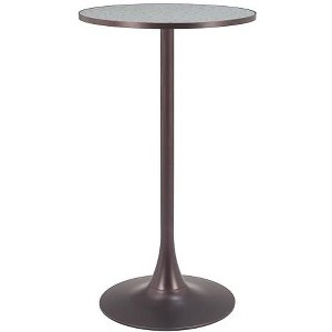Zuo Bite Bar Table Gray And Bronze - 1 of 4