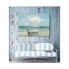 Cottage Garden West of The Wind Old Salt Blue, Green, Tan 40 x 30 Inch Waterproof Gallery Wrapped Canvas, Outdoor Garden, Yard, Patio All Weather - 2 of 2