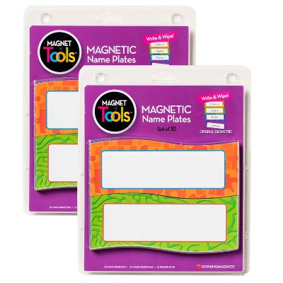 Dowling Magnets Magnetic Name Plates, 20 Per Pack, 2 Packs