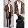 INSPIRE CHIC Men's Animal Printed Notched Lapel Classic Vintage Winter Overcoats - 4 of 4