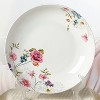 Lorren Home Trends 5 Piece Porcelain Pasta Set, 1 Serving Bowl and 4 Individual Bowls,  Floral Design - 3 of 4