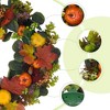 Unique Bargains Front Porch Decor Halloween Berries Maple Leaves Pumpkin Wreaths - 2 of 4