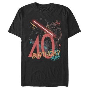 Men's Star Wars Darth Vader 40th Birthday Abstract Background T-Shirt - 1 of 4