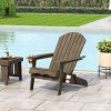 Bellwood Outdoor Acacia Wood Folding Adirondack Chairs Gray - Christopher Knight Home: Weather-Resistant Patio Accent Chair with Cup Holder - 3 of 4