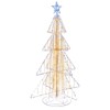 Costway 5 FT Animated Christmas Tree with 252 Warm 202 Cold LED Lights Zip Ties & Stakes - 2 of 4