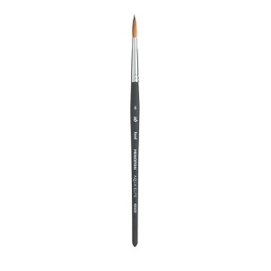 Princeton Aqua Elite Round Brush, Synthetic Bristles, Short Handle Watercolor Paintbrush, Matte Black, Size 6, 1 Count - 1 of 4
