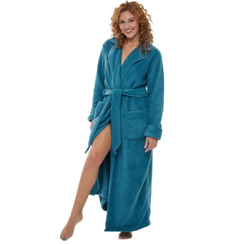 Women's Country Ranch Robe,  Durable Warm No Pill Fleece, Anti Pill Bathrobe, House Coat, 1 of 4