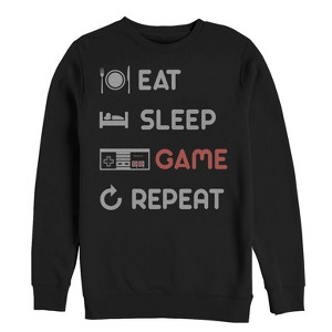 Men's Nintendo Eat Sleep NES Game Repeat Sweatshirt - 1 of 3