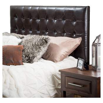 California/King Austin Tufted Bonded Leather Headboard Brown - Christopher Knight Home