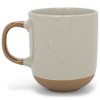 Elanze Designs Speckled 16 ounce Ceramic Mugs With Metallic Handle Set of 4, Grey - 2 of 4