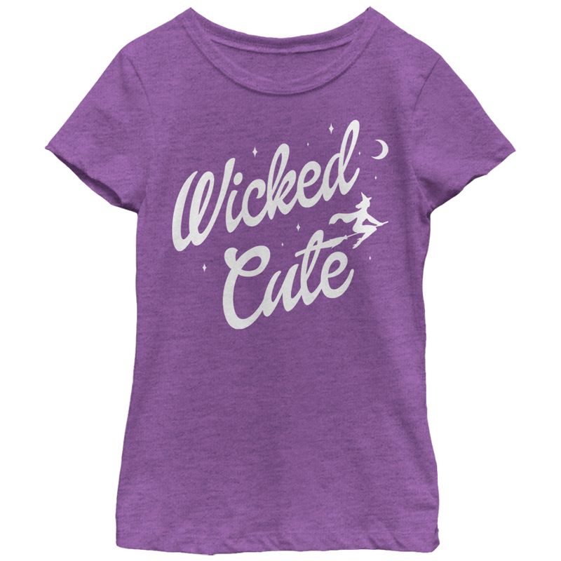 Girl's Lost Gods Halloween Wicked Cute Witch T-Shirt, 1 of 4