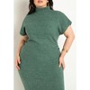 ELOQUII Women's Plus Size Short Sleeve Sweater Dress - 4 of 4