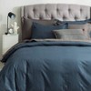 Dark Teal King Duvet Cover Set 100 Cotton 3pcs, Neutral Farmhouse Style with Zipper Ties, Vintage Deep Teal Bedding - 2 of 4