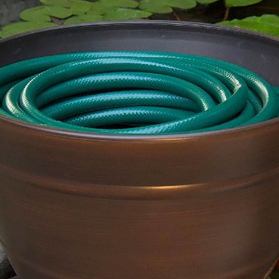 Bronze High-Density Resin Garden Hose Holder Pot