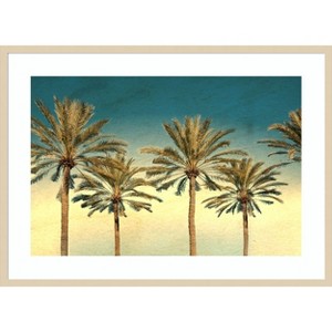 Amanti Art Distressed Palm Trees by Daniel Stein Wood Framed Wall Art Print - 1 of 4
