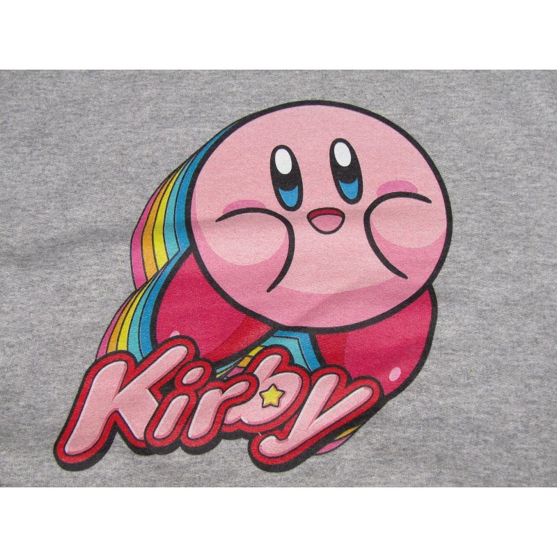 Kirby Colorful Character Youth Athletic Gray Long Sleeve Graphic Tee, 2 of 3
