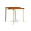 HomeStock Belmont 5 Piece Dining Room Furniture Set Includes a Round Dining Table with Pedestal and 4 Wood Seat Chairs, 42x42 Inch, Linen White - 2 of 4