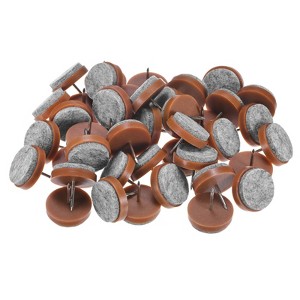 Unique Bargains Heavy Thickening Nail-on Furniture Felt Pads Brown - 1 of 4