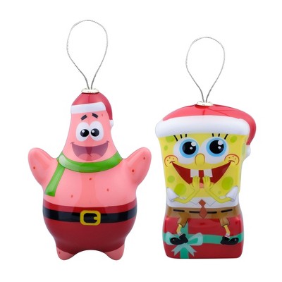 SpongeBob SquarePants Patrick and SpongeBob Tree Ornaments 2ct