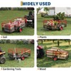 ATV UTV Trailer Tow Behind Dump Cart, 1600 lbs 22 Cubic Feet Heavy Duty Yard Garden Trailer Pull Behind with Removable Sides & All Terrain Tires - 3 of 4