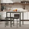 BestMasssage Modern Dining Table Set Kitchen Table and Chairs with Marble Top for Small Spaces, Brown - 2 of 4
