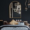 Kinger Home 36 x 24 Inch Black Arched Wall Mirror for Bedroom, Hanging Mirror for Wall - 2 of 4