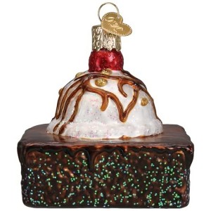 Old World Christmas Glass Blown Ornament for Christmas Tree, Brownie A La Mode - 1 of 4