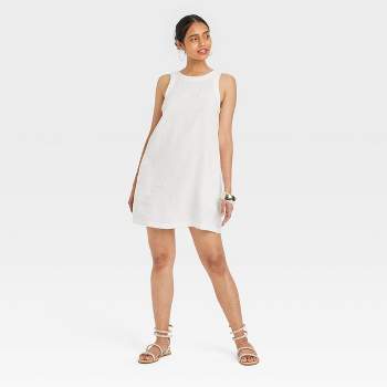 Women's Linen Mini Shift Dress - A New Day™