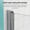 Reversible Bifold Chrome-Finish Shower Tub Panel with Frameless Pivot Door, crafted from SGCC Clear Tempered Glass for a sleek bathroom upgrade. - 3 of 4