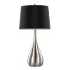 LumiSource (Set of 2) Pebble 29" Contemporary Table Lamps Brushed Nickel with Black Linen Shade - 2 of 4