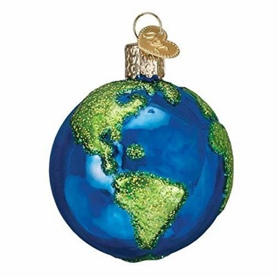 Old World Christmas Glass Blown Ornament for Christmas Tree, Planet Earth