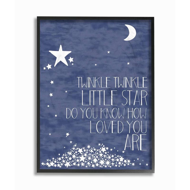 16&#34;x1.5&#34;x 20&#34; Textural Twinkle Little Star Typography Oversized Kids&#39; Framed Giclee Texturized Art - Stupell Industries, 1 of 5