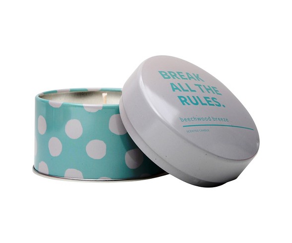 Tin Candle "Break All The Rules" Beachwood Breeze 4.7oz