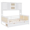 Full Size Wooden Daybed with 2 Drawers, All-in-One Cabinet and Shelf - 4 of 4