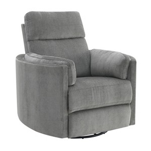40" Sagen Active Sitting Chair Charcoal Chenille - Acme Furniture: Plush Glider Recliner, No Assembly Required - 1 of 4