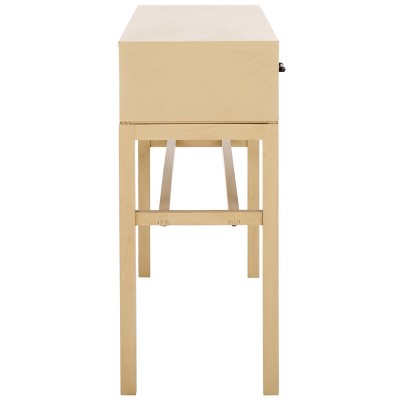 Ajana Natural Wood and Metal 2-Drawer Console Table