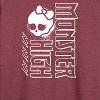 Women's - Monster High - Monster High Splatter Lightweight French Terry Wide Neck Long Sleeve Shirt - 2 of 4