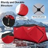 AMERLIFE Insulated Pop-Up Ice Fishing Tent, 3-Layer Oxford Fabric Ice Shanty with Waterproof Cover, Chimney Vent, Anchors, Ropes, and Carry Bag - 4 of 4