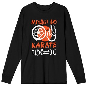 Cobra Kai Miyagi-Do Karate Logo Men's Black Long Sleeve Shirt - 1 of 3