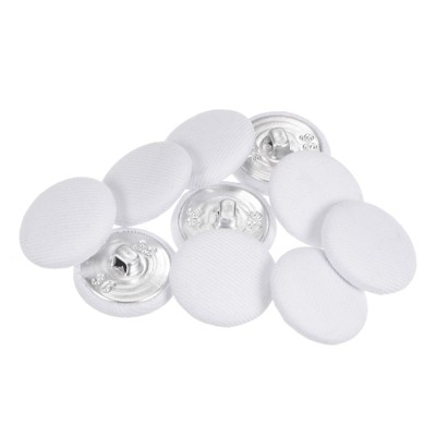 Unique Bargains Round Metal Sewing Cloth Covered Button 10 Pcs