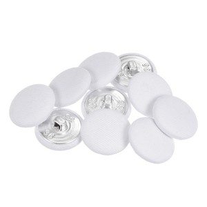 Unique Bargains Round Metal Sewing Cloth Covered Button 10 Pcs - 1 of 4