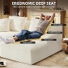 Aukfa 78" Oversized White Chaise Lounge Chair- Boneless Sofa Bed with 4 Pillows – Comfy Cloud Couch for Living Room - 3 of 4