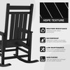 Orieon Outdoor Rocking Chair All-Weather Patio Rocker, High Back Wide Seat Garden Porch Chair 350LB Capacity, Black - 3 of 4