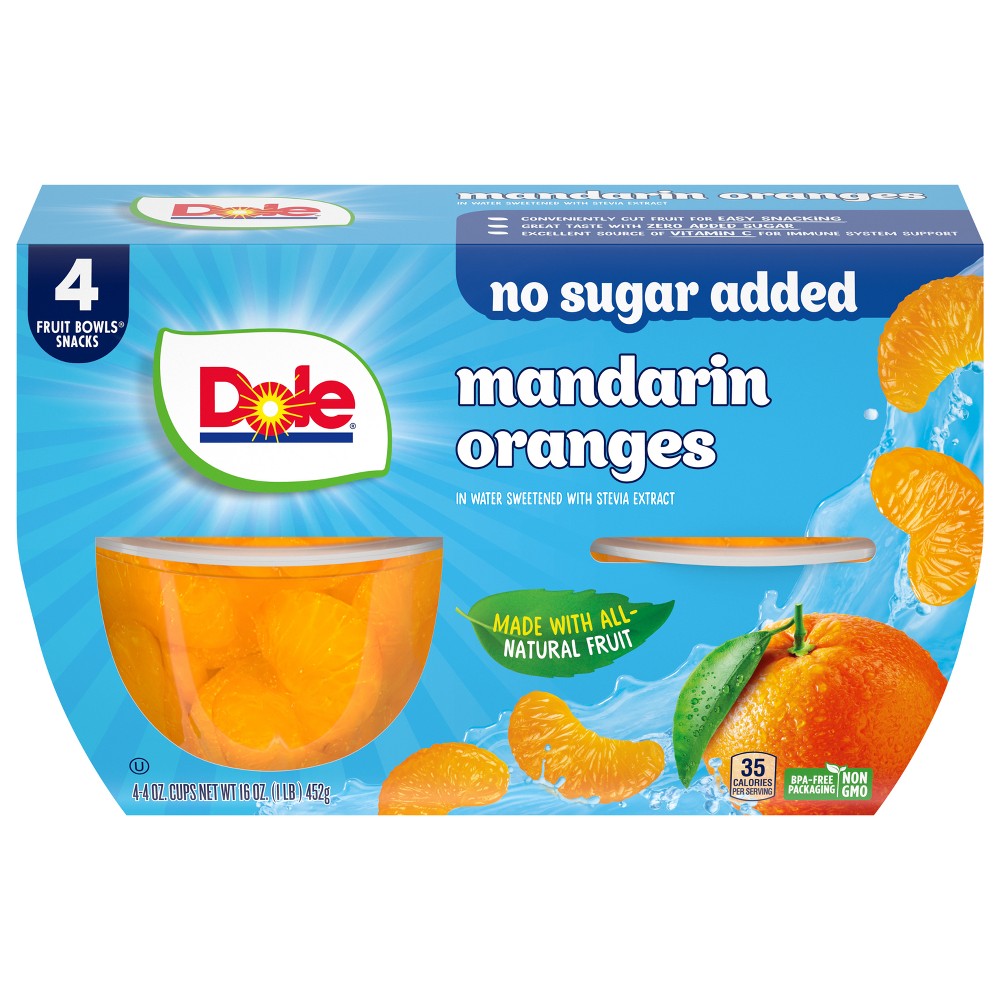 UPC 038900042714 product image for Dole Mandarin Oranges No Sugar Added - 16oz/4ct | upcitemdb.com