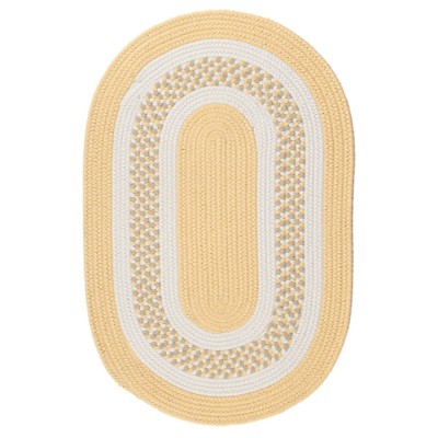 Colonial Mills Flowers Bay - Yellow 7 Ft round Round Rug Indoor/Outdoor 100% Polypropylene