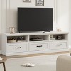 70in TV Stand for TVs up to 80", Mid Century Modern Entertainment Center with Storage Drawer and Open Shelves - 4 of 4