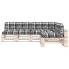 VidaXL Pallet Sofa Cushions 7 pcs Gray Check Pattern - 3 of 4