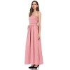 Coolmee Women's Strapless Maxi Dress Off Shoulder Flared Tube Top Long Dresses with Pocket - 3 of 4