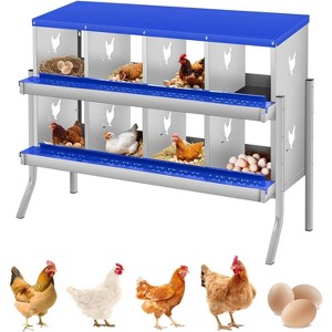 Coucheta Chicken Nesting Boxes - Available in Multiple Styles (Bracket Leg/Two-Tier/Wall Mount) & Compartments (6/8/10) for Easy Egg Collection. - 1 of 4
