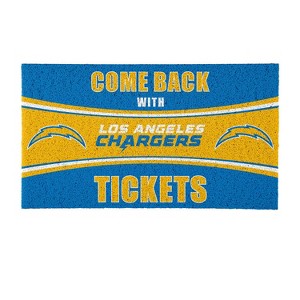Evergreen Come Back with Tickets Los Angeles Chargers 28" x 16" Woven PVC Indoor Outdoor Doormat - 1 of 4